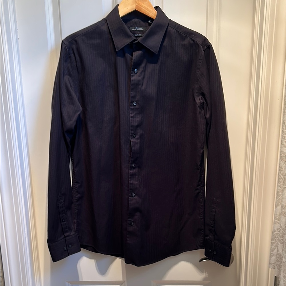 Marc Anthony Black Dress Shirt Classic Design